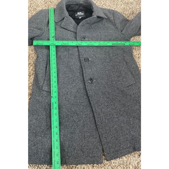 Stafford Vintage Men Size 40 Regular Wool Blend Overcoat Gray - Picture 3 of 9